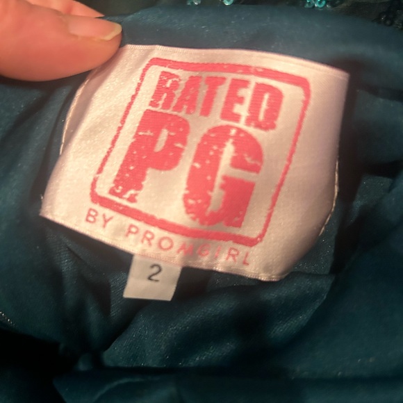 Promgirl Stunning green Elegant Sequin Maxi Dress nwt size 2 - Picture 5 of 5